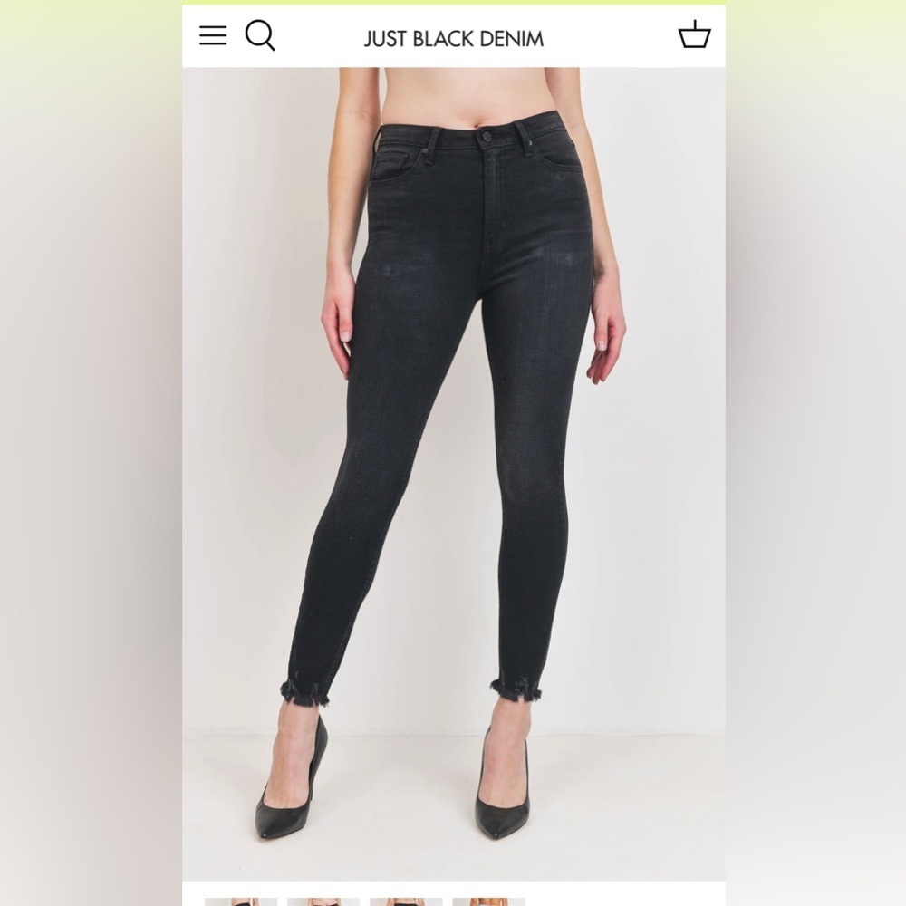 JUST BLACK DENIM Distressed Jeans